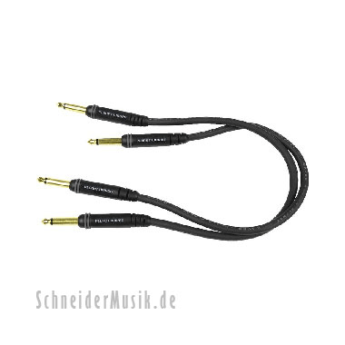 Planet Waves PW-P-02 CUSTOM Series Mono 1/4" Patch Cable, straight - straight 2Ft. (60cm) 2-Pack