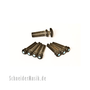 Planet Waves PWPS5 Bridge & End Pins Ebony w/Turquoise Inlay
