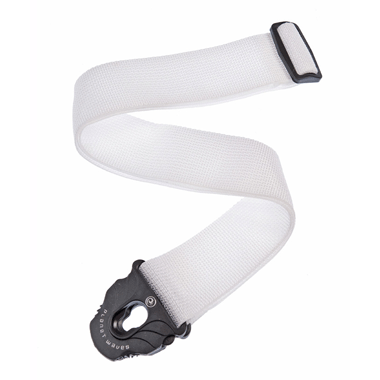 Planet Waves PWSPL208 Polypropylene Planet Lock Guitar Strap - White