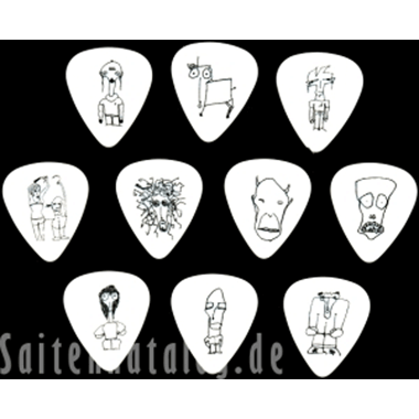 Planet Waves 1CWH2-10JS JOE SATRIANI Guitar Picks 0.46mm Light - black on white (10 pack)