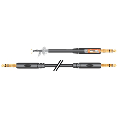 Planet Waves Patch Cable, Stereo Klinke - Stereo Klinke 1Ft. (0.3m) 2er Pack