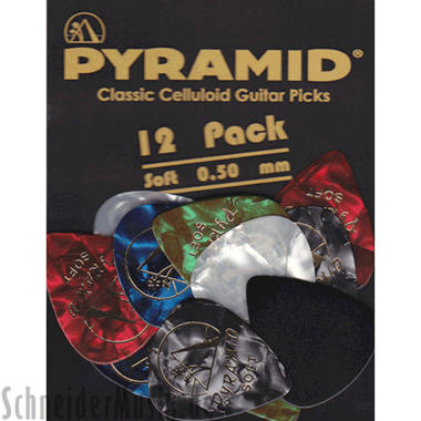Pyramid 554CP Classic Celluloid Picks, soft 0.50 mm (12-pack)