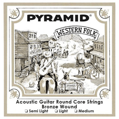Pyramid Acoustic Guitar ROUND CORE "Premium Bronze", medium