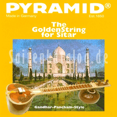 Pyramid "The GoldenString" Sitar Gandhar-Pancham-Style medium 11 Sympathic strings