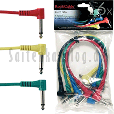 RockCable RCL 30061 D5 Patch Cable STANDARD, angled 1/4'' plugs, 60 cm (6-pack)