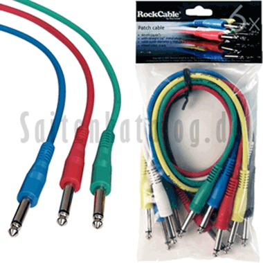 RockCable RCL 30030 D5 Patch Cable STANDARD, straight 1/4'' plugs, 30 cm (6-pack)