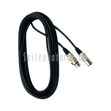 RockCable RCL30359D6 Mikrofonkabel 9.0m, XLR(F) - XLR(M) schwarz, Metallstecker