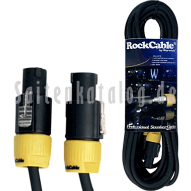 RockCable Speaker Cable 2.0m, 2 x Coaxial Stecker arretierbar black