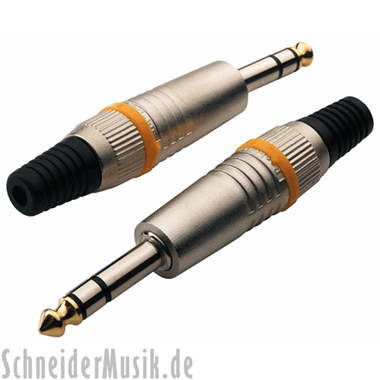 RockCable RCL10003 M - 1/4" straight Plug, Stereo, with metal cap