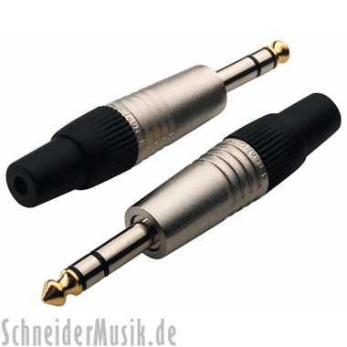 RockCable RCL10003 P - 1/4" straight Plug, Stereo, with plastic cap