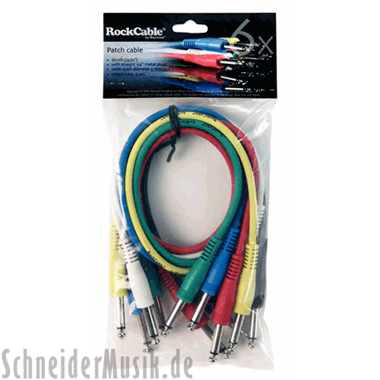 RockCable RCL 30060 D5 Patch Cable STANDARD, straight 1/4'' plugs, 60 cm (6-pack)