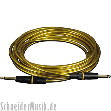 RockCable RCL 30205 D6 GOLD Instrument Cable, straight - straight 5m, gold