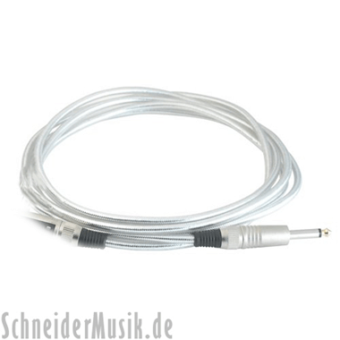 RockCable RCL 30205 D6 SILVER Instrument Cable, straight - straight 5m, silver