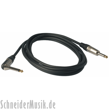 RockCable RCL 30253 D6 Instrument Cable, straight - w/right angle 10ft, black
