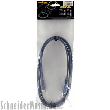RockCable RCL 30703 D5 Midi Cable (5-pole) 20 ft, blue