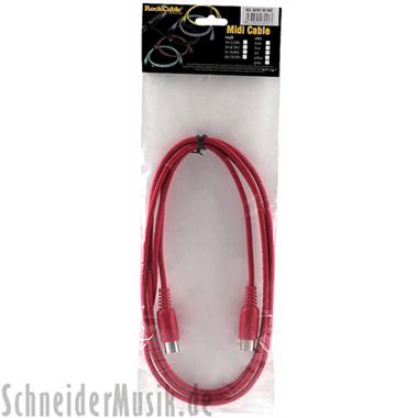 RockCable RCL 30703 D5 Midi Cable (5-pole) 20 ft, red