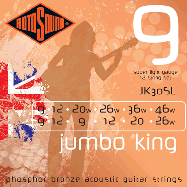 Rotosound JK30SL Jumbo King Phosphor Bronze (12-string)