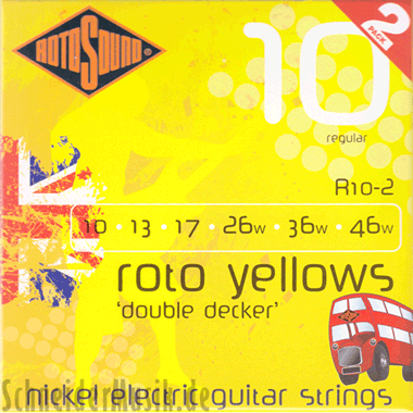 Rotosound R10DD Roto Yellows Nickel R - Double Decker Twin Pack