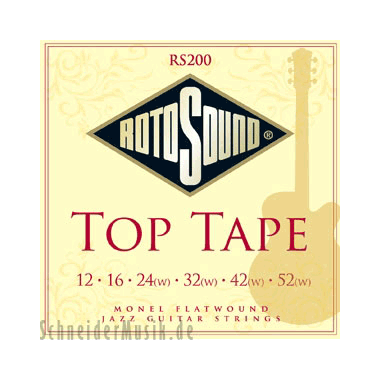 Rotosound RS200 Top Tape (Jazz) Monel Flatwound