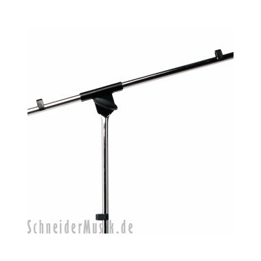 Rockstand RS20701NK 3-footed microphone stand with pivoting arm and synthetic-material base, Nickel