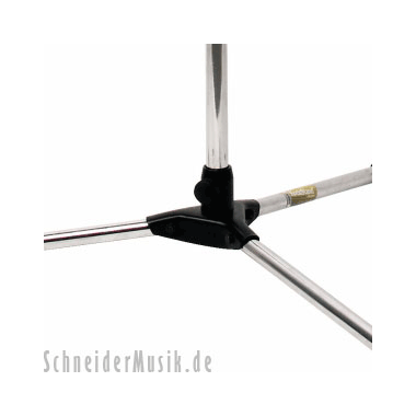Rockstand RS20701NK 3-footed microphone stand with pivoting arm and synthetic-material base, Nickel