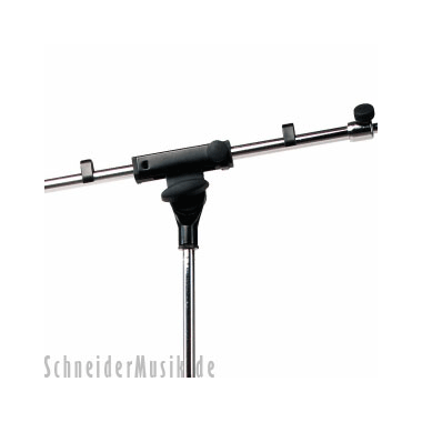 Rockstand RS20721NK Tripod Base Microphone Stand with telescopic boom and cable clips, solid version, Nickel