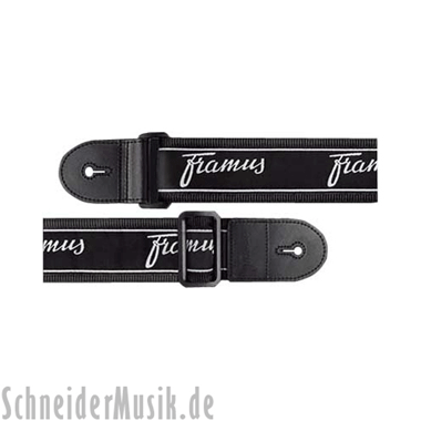RockStrap RST NB1CE Nylon Guitar Strap negro, con logotipo FRAMUS bordado