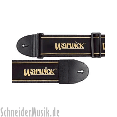 RockStrap RST NB1CE Nylon Bass Strap black, stitched WARWICK Logo