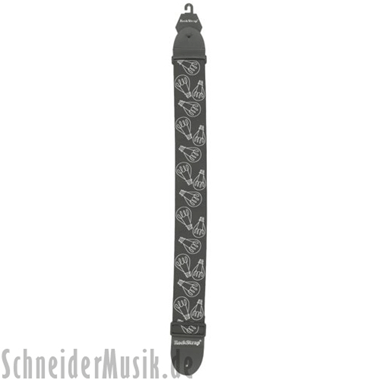 RockStrap RST NB1CE Nylon Bass Strap, stitched motif \"Bulb\"