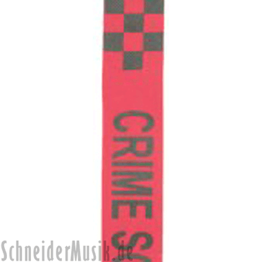 RockStrap RST NR1CP Nylon Bass Strap rojo, con motivo impreso "Crime Scene"