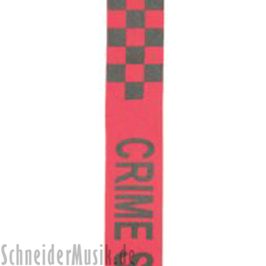 RockStrap RST NR1CP Nylon Guitar Strap red, printed motif "Crime Scene"