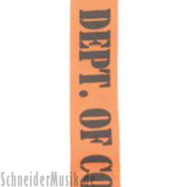 RockStrap RST NO1CP Nylon Bass Strap naranjado, con motivo impreso "Doc"
