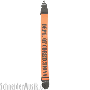 RockStrap RST NO1CP Nylon Bass Strap naranjado, con motivo impreso \"Doc\"