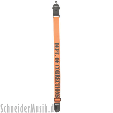 RockStrap RST NO1CP Nylon Guitar Strap naranjado, con motivo impreso \"Doc\"