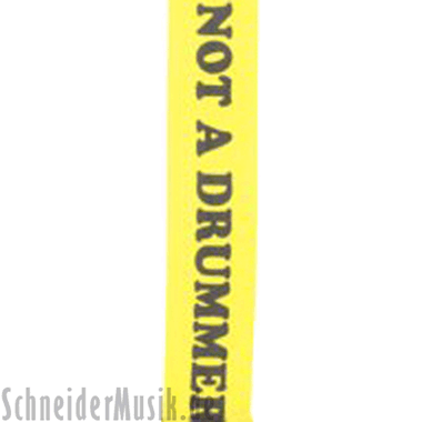 RockStrap RST NY1CP Nylon Bass Strap yellow, printed motif "I'm not a Drummer"