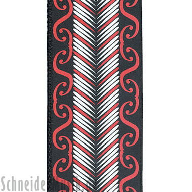 RockStrap RST NB2CE Nylon Bass Strap black, stitched motif "Fern"