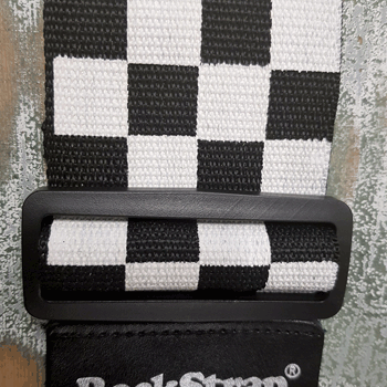 RockStrap RST NB1CP Nylon Bass Strap negro, con motivo impreso \"Finish\"