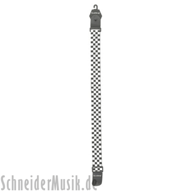 RockStrap RST NB1CP Nylon Guitar Strap negro, con motivo impreso \"Finish\"