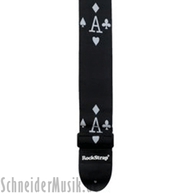 RockStrap RST NB1CE Nylon Bass Strap black, stitched motif \"Gamble\"