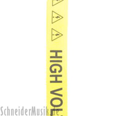 RockStrap RST NY1CP Nylon Bass Strap amarillo, con motivo impreso "High Voltage"