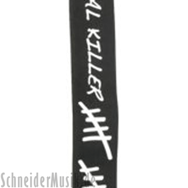 RockStrap RST NB1CP Nylon Guitar Strap negro, con motivo impreso "Serial Killer"