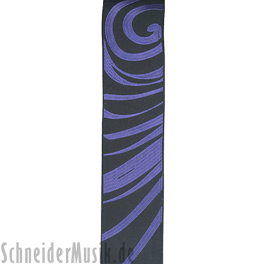 RockStrap RST DNB1CE Double-Nylon Guitar Strap black, stitched motif "Koru"