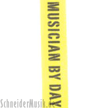 RockStrap RST NY1CP Nylon Bass Strap yellow, printed motif "Musicians by Day Ninja by Night"