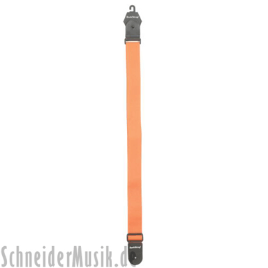 RockStrap RST NO Nylon Guitar Strap naranja, con logotipo ROCKSTRAP impreso
