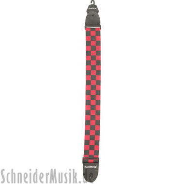 RockStrap RST NR1CP Nylon Bass Strap rojo, con motivo impreso \"Finish\"
