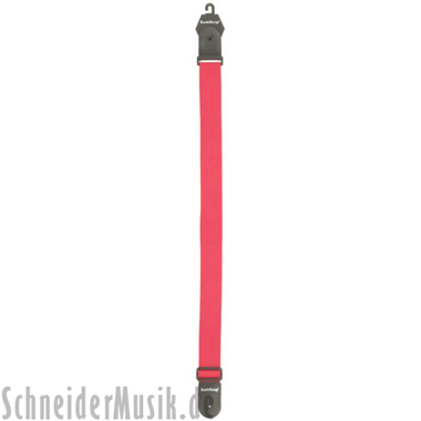 RockStrap RST NR Nylon Guitar Strap rojo, con logotipo ROCKSTRAP impreso