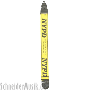 RockStrap RST NY1CP Nylon Bass Strap yellow, printed motif \"NYPD\"