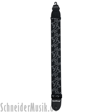 RockStrap RST NB1CE Nylon Bass Strap black, stitched motif \"Outline\"