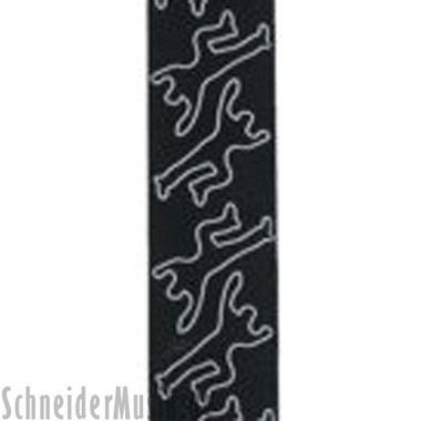 RockStrap RST NB1CE Nylon Guitar Strap black, stitched motif "Outline"