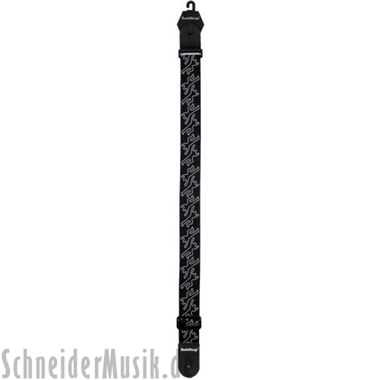 RockStrap RST NB1CE Nylon Guitar Strap black, stitched motif \"Outline\"
